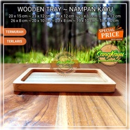 Wooden tray wooden tray wooden tray wooden tray - 18 x 10 x 2 cm, Mahogany wood