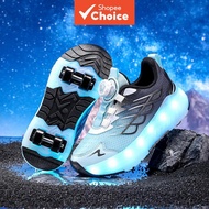 Youth Kids Heelys Roller Shoes, Trendy Fashion Street Cool Usb Rechargeable Led Light Up Shoes, Chil