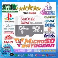 Micro SD Card Game Batocera Retrobat Emulator 64GB - All in One Games Console Retro Emulator !!