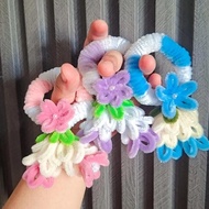 KEYCHAIN / CAR HANGING GARLAND FLOWER THAI BY FUZZY MOCHII FUZZY WIRE KAWAT BULU