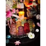 Set of 6 Irris Lady Diamond cups 260ml (Irris 01T) with European style: Height 8cm, mouth diameter 8