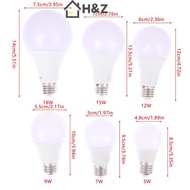 H&Z E27 Equivalent LED Bulbs 5W 7W 9W 12W 15W 18W Lamps LED Spotlight Cold/Warm White with Base