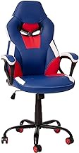 Flash Furniture Stone Ergonomic PC Office Computer Chair - Adjustable Red &amp; Blue Designer Gaming Chair - 360° Swivel - Red Dual Wheel Casters