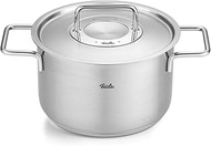 Fissler Pure Collection Stainless Steel 4.2 Quart Stock Pot with Metal Lid
