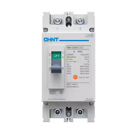 CHINT Molded Case Circuit Breaker MCCB NM1-125S 250S/2300 2P 40A 63A 80A 100A 125A 160A 200A 250A