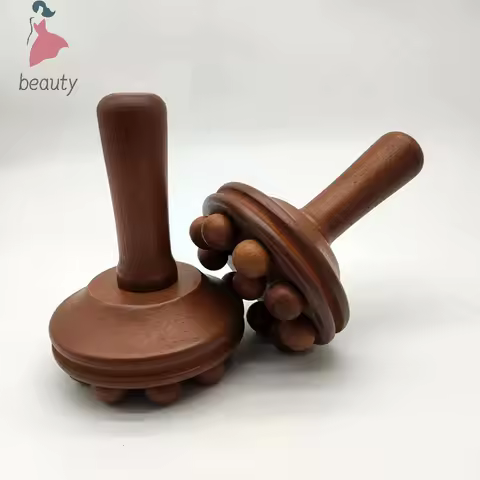 1Pcs Muscle Full Body Massage Relax Wooden Massager Wood Therapy Massage Tool For Relief 9.7*9cm