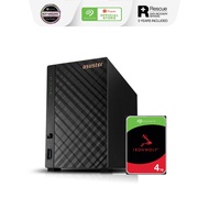 Seagate IronWolf NAS 4TB 3.5" HDD Internal Hard Drive + Asustor Drivestor 2 AS1102T Tower Desktop PC