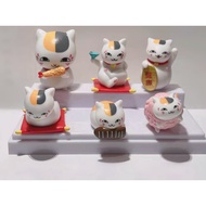 6pcs/set Japanese Anime Natsume Yuujinchou Nyanko Sensei Cat Teacher PVC Action Figure