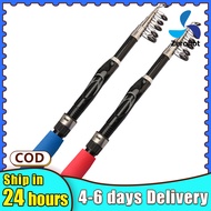 【Zerohot Store】 Telescopic Fishing Rod Glass Reinforced Steel Ultra Light Portable Travel Fishing Rod For Outdoor Fishing 3.6 / 4.3 / 4.9ft