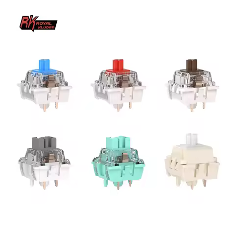 RK Mechanical Keyboard Switch 5 3Pin Linear Tactile Clicky Silent RGB MX Blue Red Brown Skycyan Swit