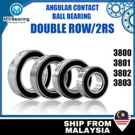 Angular Contact Ball Bearing 3800 3801 3802 3803 Rubber Seals Double Row