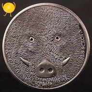 Mongolian ancie Mongolian Pig Ancient Silver Diamond Commemorative Coin Silver Coin Mongolian 500 Tu