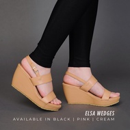 (SMALL CUTTING) 24HOURS DELIVERY Premium ELSA Wedges Boutique Quality Women's Heels Wedges Kasut Per