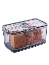 1個新的面包盒, 廚房櫃台抗潮密封面包貯藏容器, 帶蓋的時間記錄麵包保鮮盒,適用於家裡烤的麵包,吐司,貝果,甜甜圈和餅乾, 綠色
