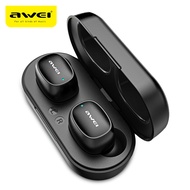 AWEI T13 Bluetooth 5.0 Earphone Wireless Waterproof Touch Hifi TWS Headphone with Charging Box