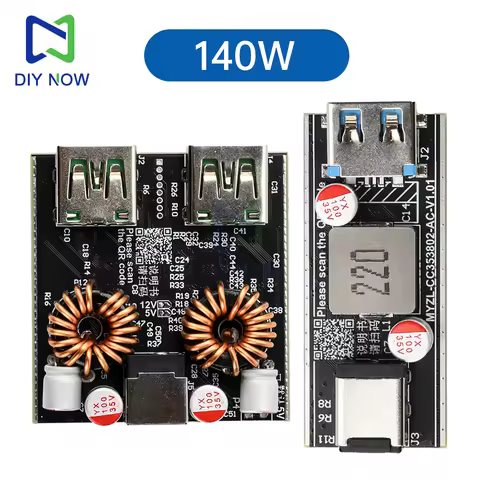 PD 140W/100W DIY Motherboard 1-Channel 2-Channel Super Fast Charging Charger Module Supports PD QC A