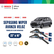 Bosch Sepasang Wiper Frameless Clear Advantage Avanza Veloz 22 dan 16 inchi