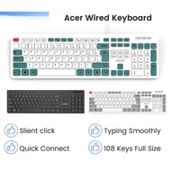 Acer OAK920 Wired Keyboard 108Keys Quiet Durable Multimedia Keys Office Home