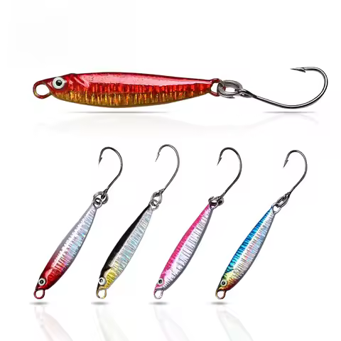 Ackibbik 1/5pcs/set 3.2cm/ 3g Mini VIB Lure Metal Cast Jig Spoon Pesca Fish Micro Sequin Fishing Lur