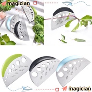 MAGICIAN Vanilla Vegetable Greens Leaf Remover, 2 in 1 7 Holes Herb Cutter Stripper,  Durable Portab