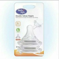 [ BISA COD ] Baby Safe Nipple Wide Neck Isi 2 / dot botol leher lebar/ nipple