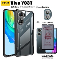 สําหรับ Vivo Y03t เคสโทรศัพท์ Vivo Y28 4G Y28s Y18 Y18e Y03 Anti-peeping กระจกนิรภัยป้องกันหน้าจอ