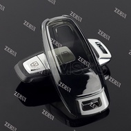 ZR For Soft TPU Car Remote Key Cover Case For Audi A3 A4 B9 A6 C8 A7 S7 4K A8 D5 S8 Q7 Q8 SQ8 E-tron 2018 2019 2020 2021 Accessories