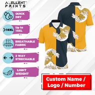 Axellent Prints Rising Sun Wave Jersey Retro Collar Shirt Sublimation Jersey Custom Name Retro Viral