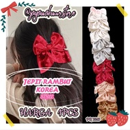 KOREAN STYLE SATIN RIBBON HAIR CLIP / GEM HAIR CLIP / ELEGANT RIBBON HAIR CLIP / VINTAGE RIBBON HAIR