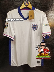 #เสื้อบอลทีมชาติ อังกฤษ เหย้า 2024 สีขาว เกรดแฟนบอล เสื้อเปล่า+ ฟลูออฟชั่น ยูโร  ชื่อเบอร์นักเตะดัง