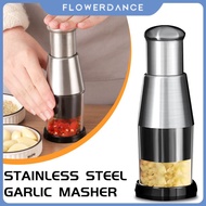 Stamping, Grinding Garlic Onion, Plastic Kitchen And 304 Stainless Steel Garlic Chopper 3s Fast Food Chopper Kitchen Cooking Tool flower