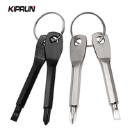 KIPRUN Key Ring Screwdriver EDC Tools Set Phillips Slotted Screwdriver Mini Tool With Keychain Screw