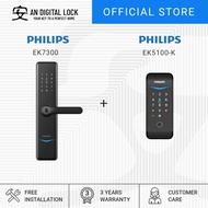 Bundle B7: Philips Easykey 7300 Door Lock + Philips Easykey 5100-K Gate Lock | AN Digital Lock