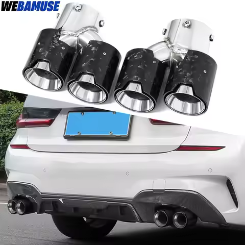 Quad Carbon Fiber Exhaust Tip For BMW M340i M240i M440i G20 G21 G42 M Performance Exhaust Muffler Ti