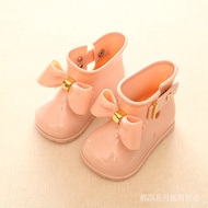 New Baby Children Mickey Minnie Jelly Rain Boots PVCCute Bowknot Boys Girls Waterproof Shoes Jelly Rain Boots Children's Rain Shoes