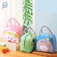 DJAQWA Large Capacity Cartoon Animal Thermal Bag Thickened with Aluminum Foil Lunch Box Bag Lunch Box Container Portable Insulated Pouch Kids