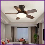 36/42/48 Inch Electric Ceiling Fan Light Full Spectrum Solid Wood Ceiling Fan Lamps Bedroom Mute LED