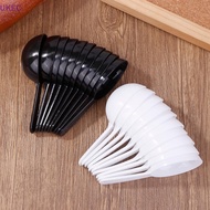 UKEC 10Pcs Black White Measuring Teaspoon Scoop Plastic 7g 15ml Measuring Spoons Milk Powder Spoon C