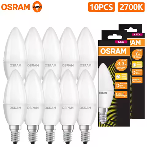 10PCS For OSRAM LEDVANCE E14 LED Candle Bulb 3.3W 4.9W 7W Value Classic B Lamp 2700K LED General Ind