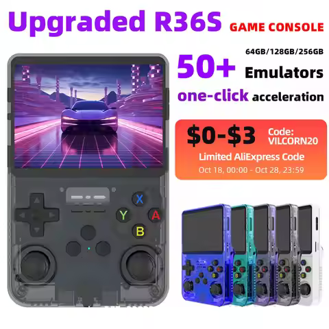 【2025 Upgraded R36S】Retro Game Console [50+ Simulators] 3.5 Inch HD Screen Portable Gaming Handheld 
