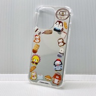 iPhone TPU 軟膠邊框電鍍銀鏡面手提電話殼 (咖啡館) - L012SQE