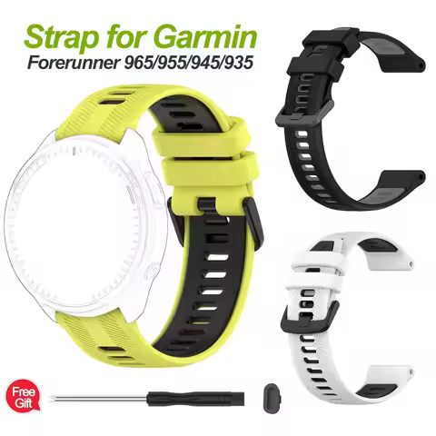22mm Sport Silicone Strap For Garmin Forerunner 965 955 945 935 Band Wristband For Garmin Forerunner