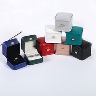 Single ring box [H7D0] - High quality PU leather folding jewelry box