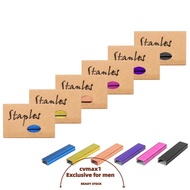 CYMX 1000Pcs Staples per Pack Colored Staples, 1/4 Inch Metal 26/6 Standard Staples, Funny 26/6 6 Co