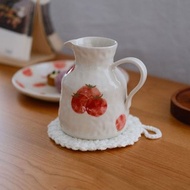 陶瓷手繪西紅柿水壺 / 大容量創意花器 / 家用禮物