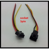 3-pin Cable Socket (Male+Female) 15Cm Code 900