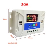 PWM ชาร์จเจอร์ 30A โซล่าชาร์จเจอร์ Solar Charge Controller แบตเตอรี่ 12V/24V LCD Display Solar Panel