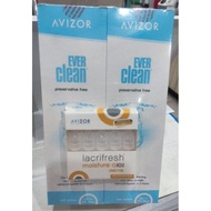 Avizor Ever Clean 2 X 225ml FREE 1 X Lacrifresh Moisture Eye Drop 5 Tubes