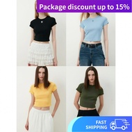 Slim-Fit Embroidered Streetwear T-Shirt for Women - XS to L Sizes