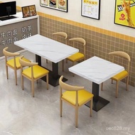 Table Chair Milk Tea Table Chair Barbecue Dining Combination Snack Fast Food Commercial Noodle Shop 